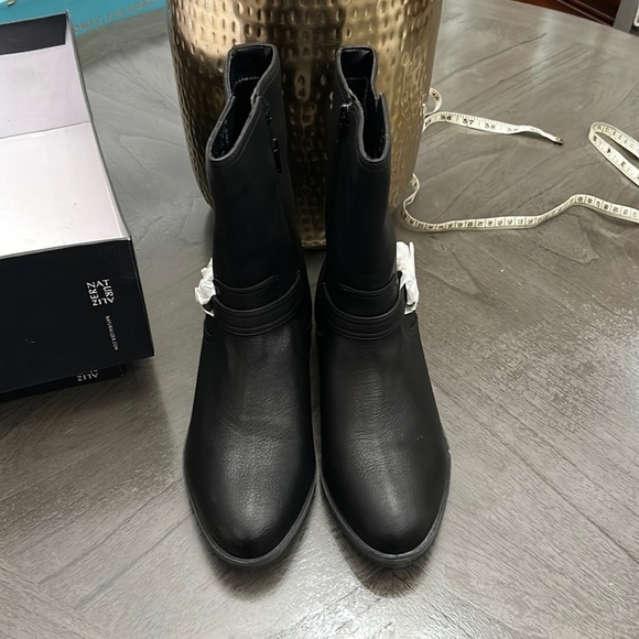 NATURALIZER GLORIAH WOMENS FAUX LEATHER BLOCK HEEL MID-CALF BOOTS (WIDE) - Picture 6 of 10